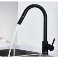 YL3025-1 Black plated hot cold water sink mixer tap single hole flexible pull out kitchen faucet